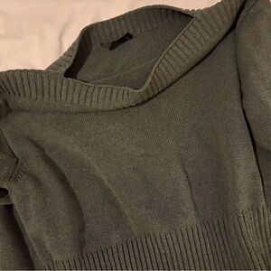Zara Charcoal Boat Neck Sweater Medium